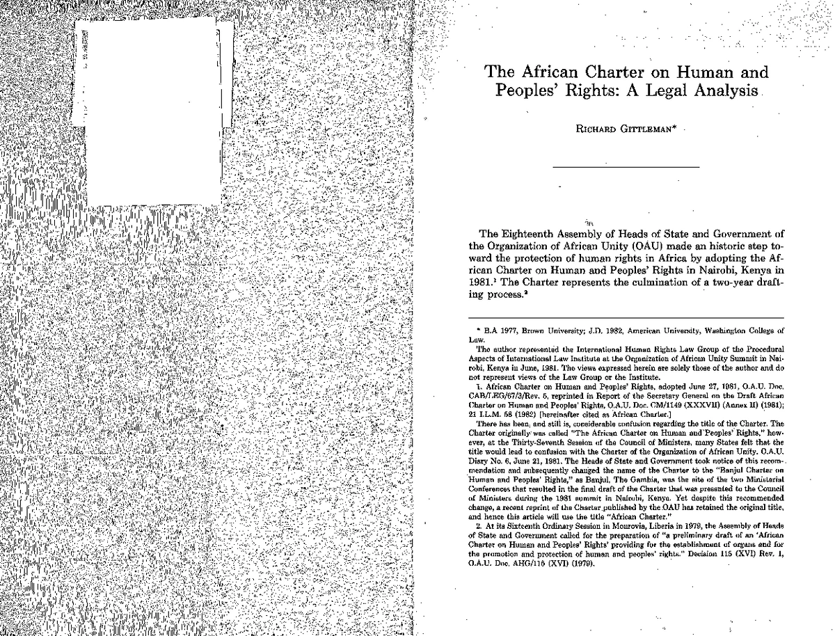 Human Rights Bill of Rights Lecture Notes (HR 101) - Studocu