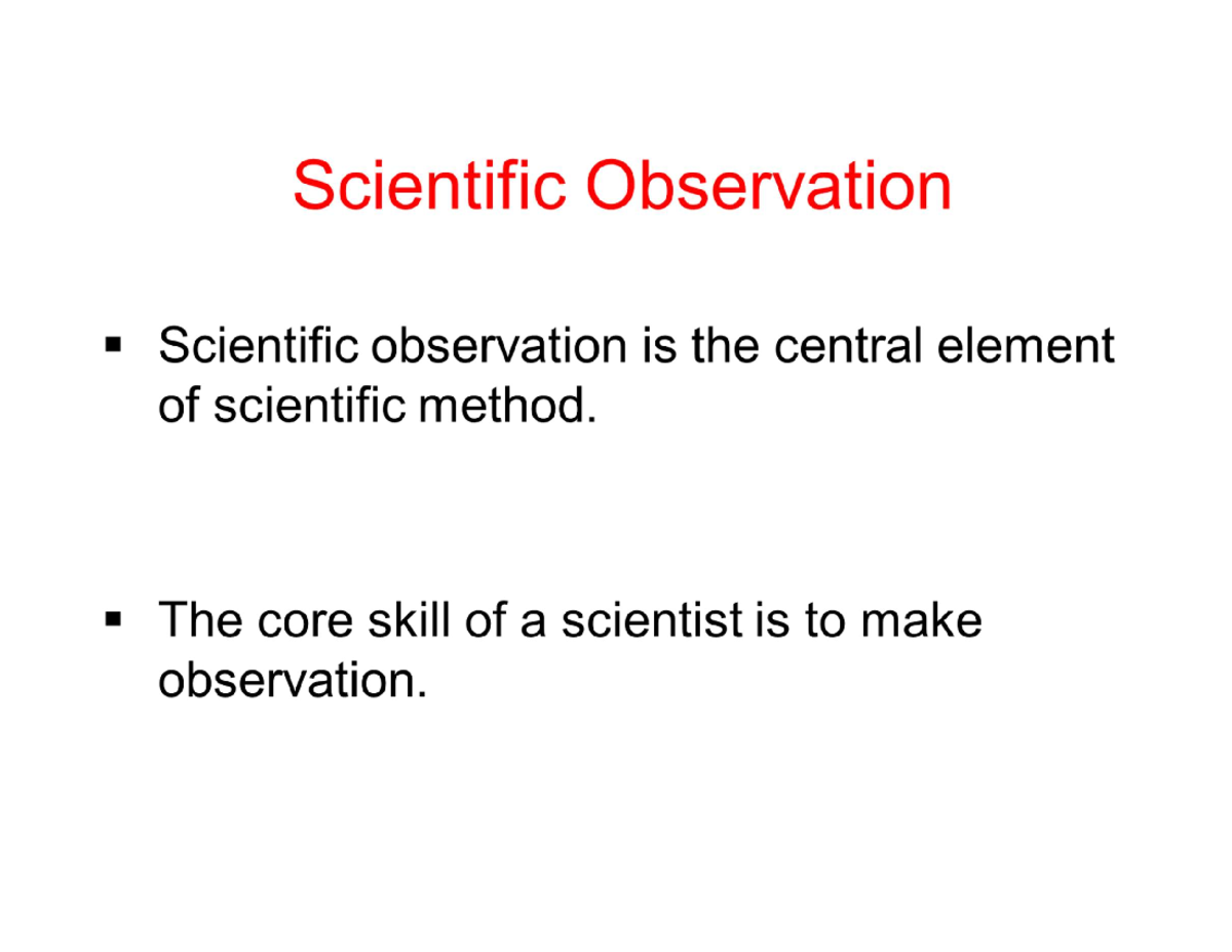 Observation and its Philosophical Implications: A Scientific Inquiry ...