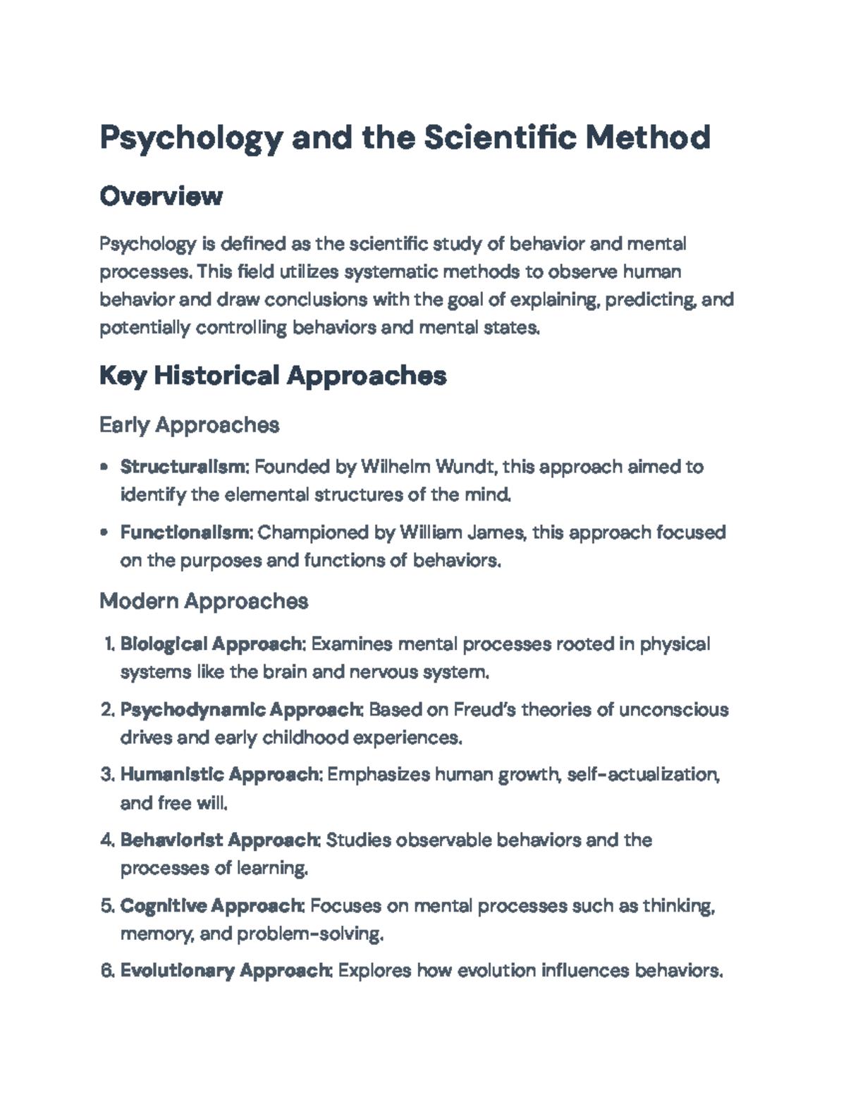 Psychology 101: The Scientific Method and Research Approaches ...