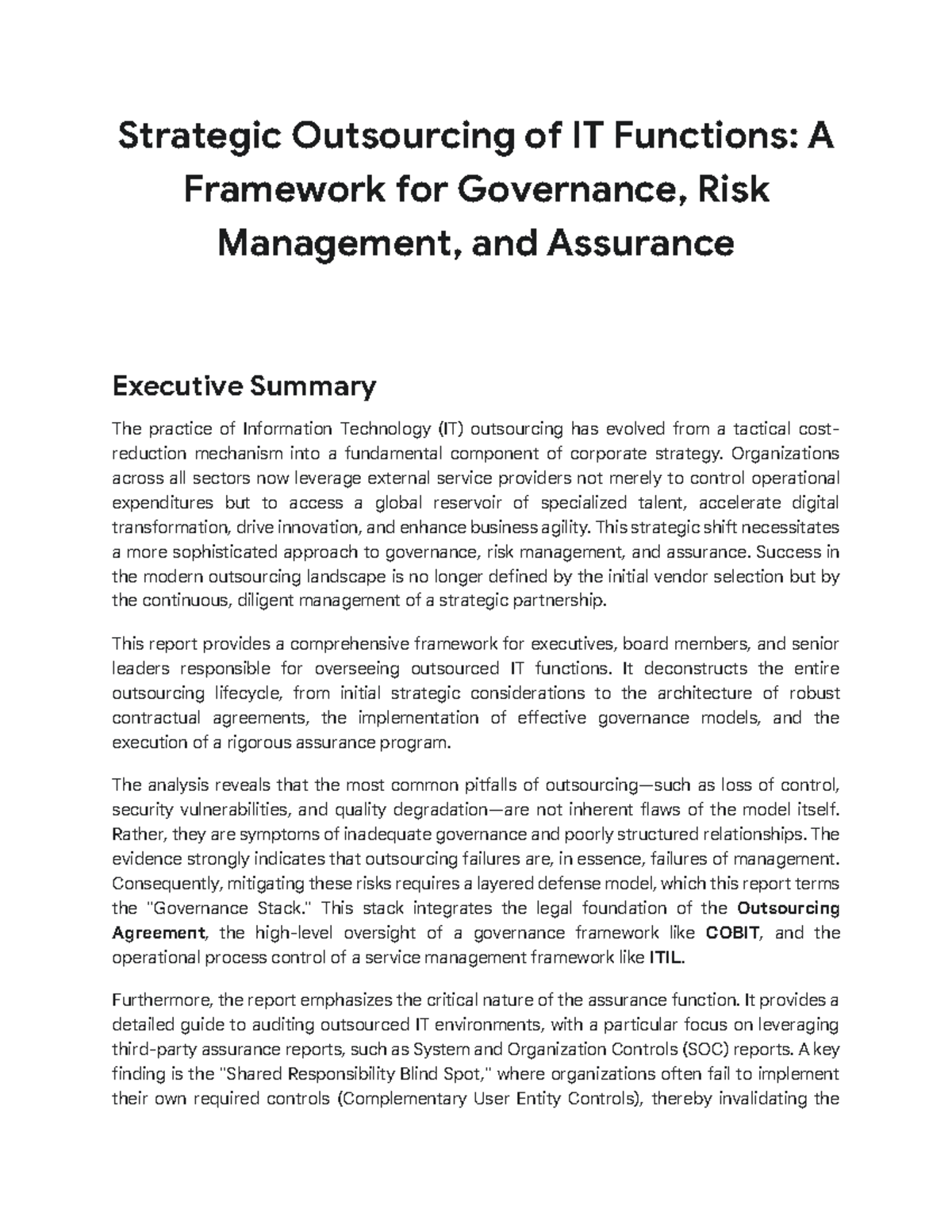 3IT-Strategic Outsourcing: Governance, Risk Management & Assurance ...