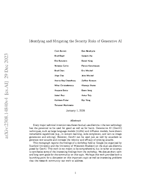 Security Risks and Defense Mechanisms in Generative AI: An Overview ...