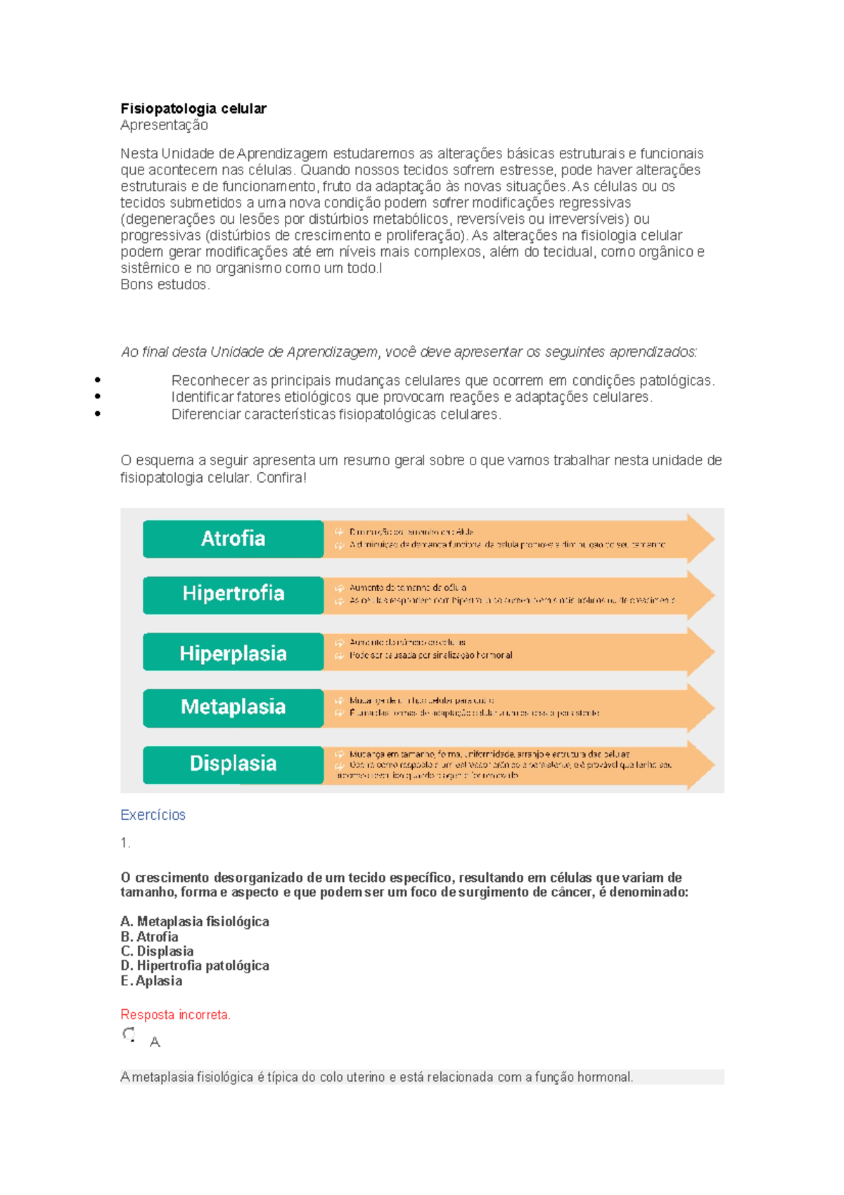 Fisiopatologia Celular : Células y mecanismos celulares – FEHT