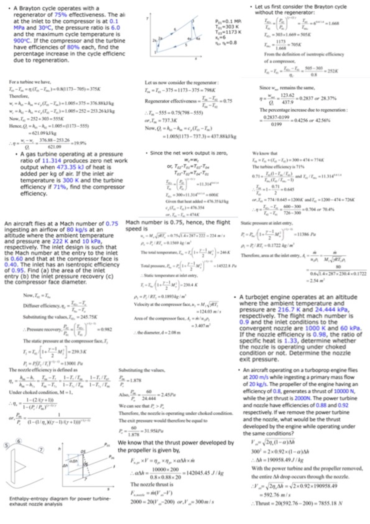 Propulsion Systems: Example Questions for Practice - Studocu