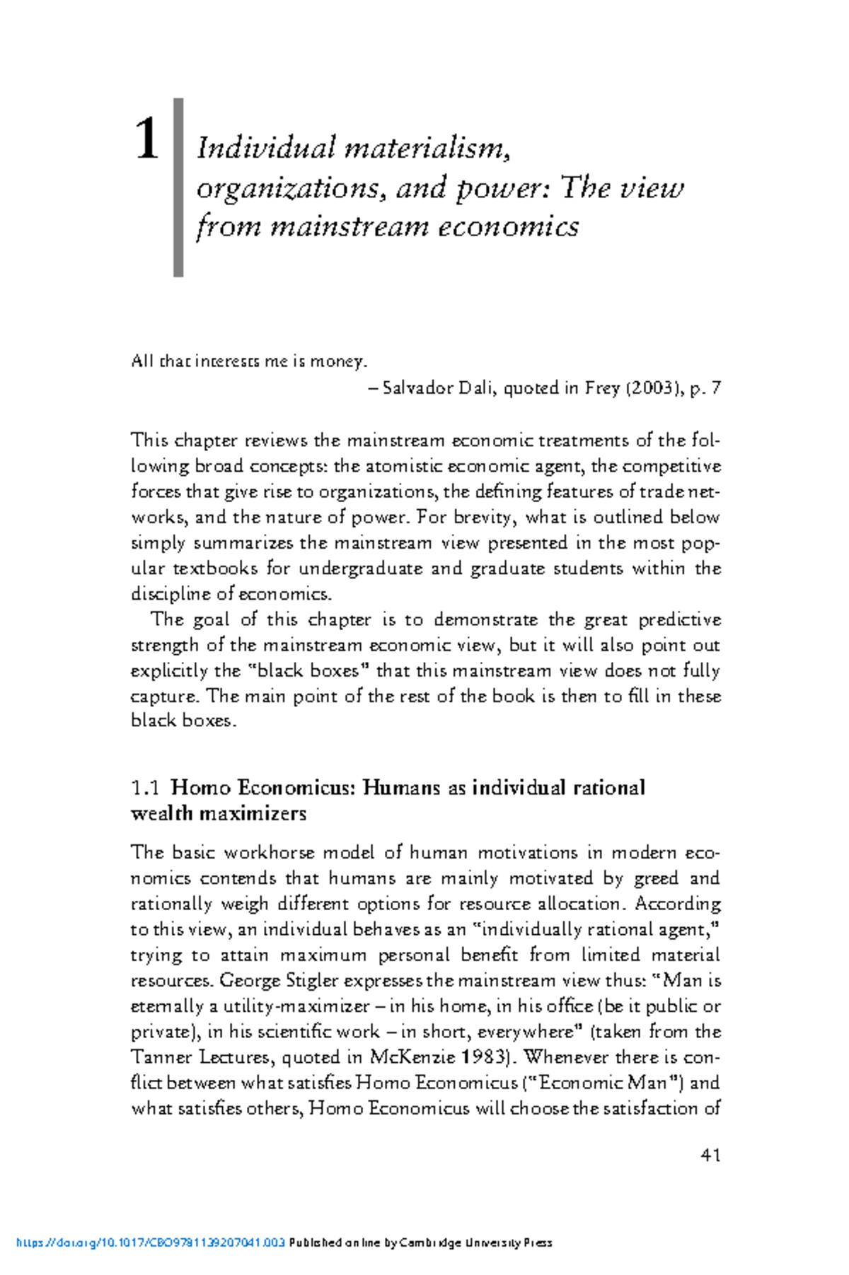 Individual Materialism, Organizations, and Power: Insights from ...