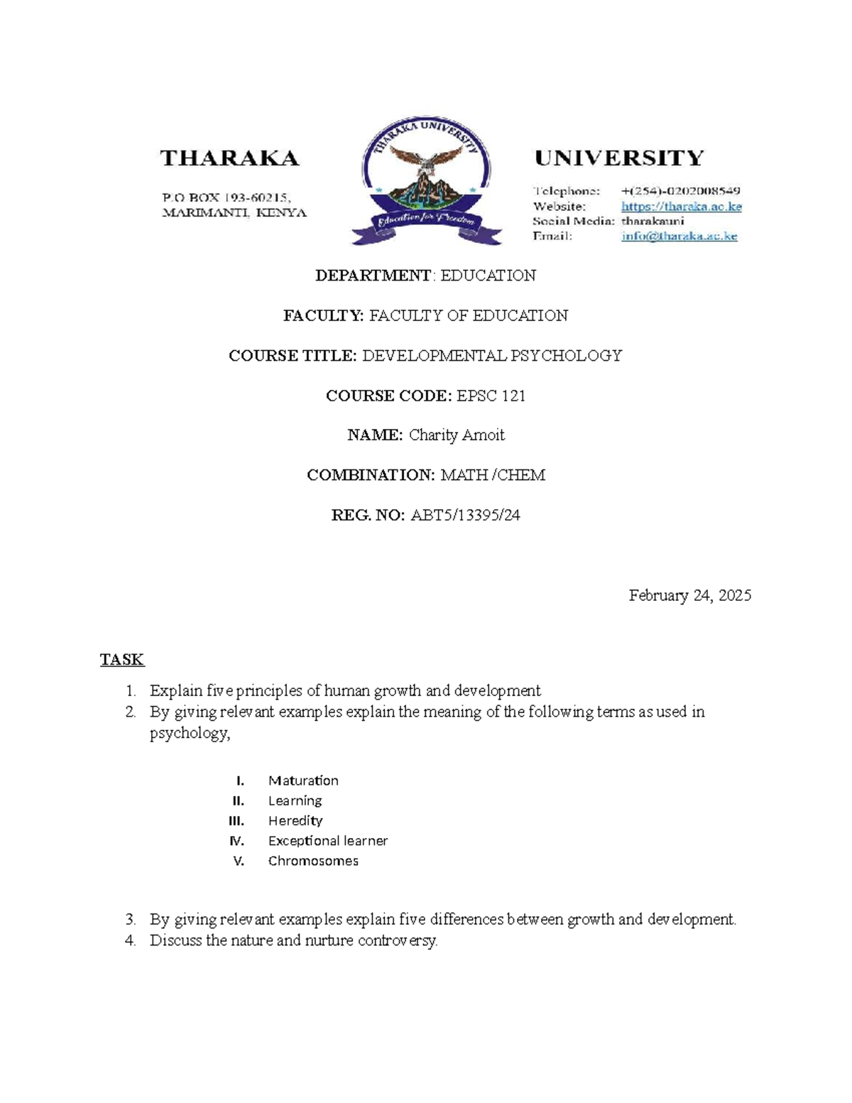 Lifespan Development in EPSC 121: Key Principles and Concepts - Studocu
