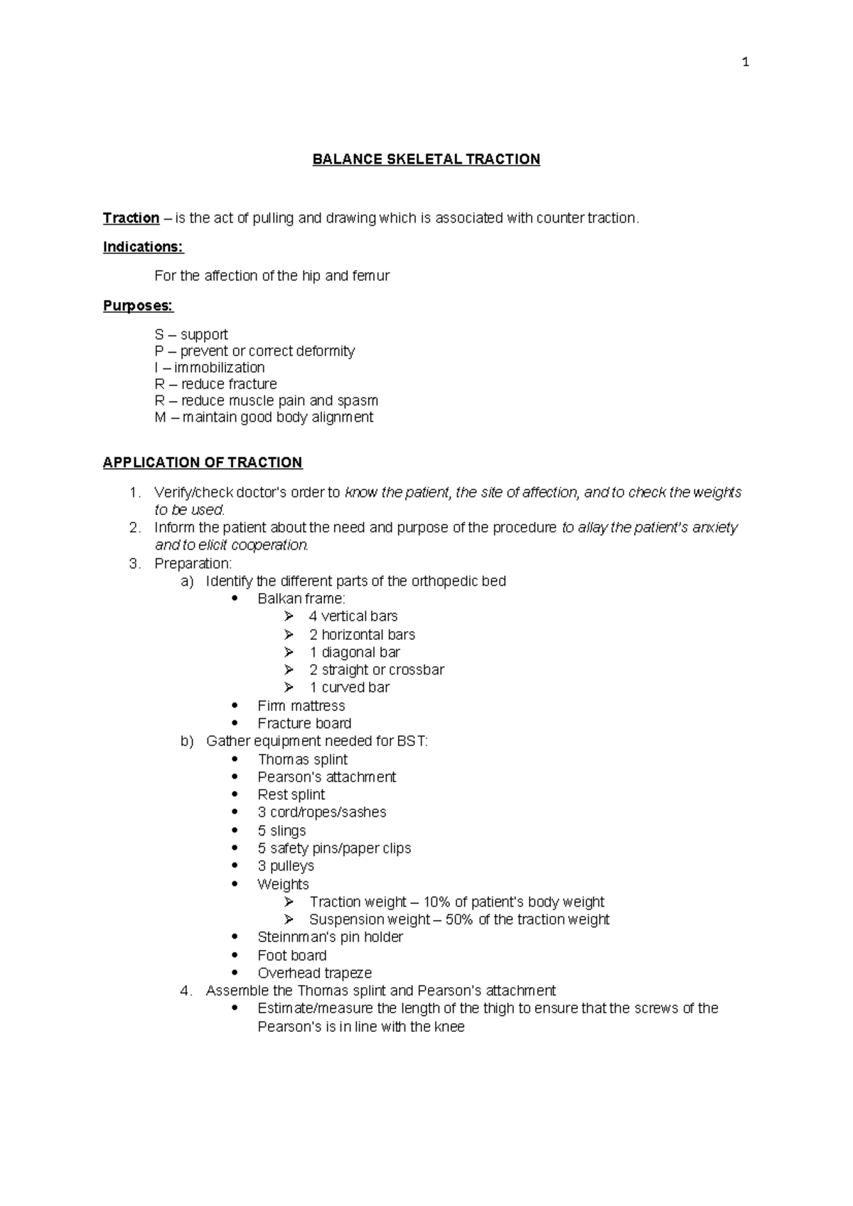 BST 2025: Handouts on Balance Skeletal Traction Techniques - Studocu