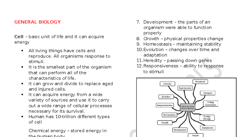 Gen bio 1 - ajajajjaa - GENERAL BIOLOGY Cell – basic unit of life and ...