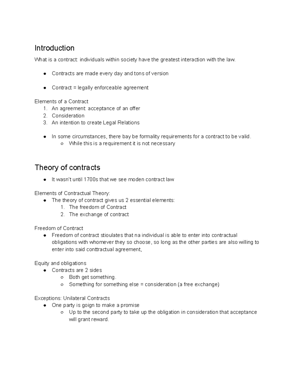 Contract Law Overview: Key Concepts and Case Studies - Studocu