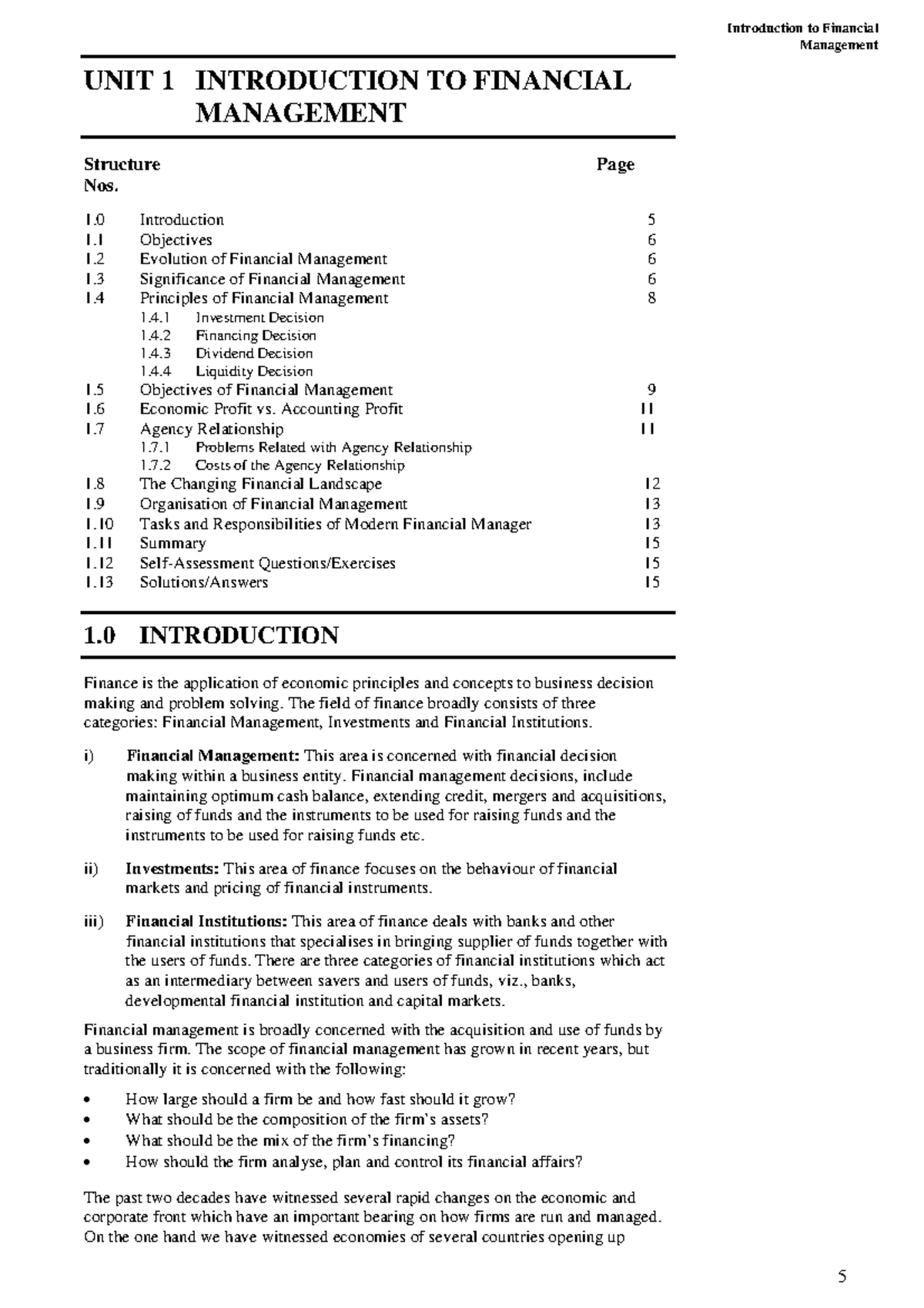 Introduction to Financial Management: Key Concepts and Decisions (FIN ...
