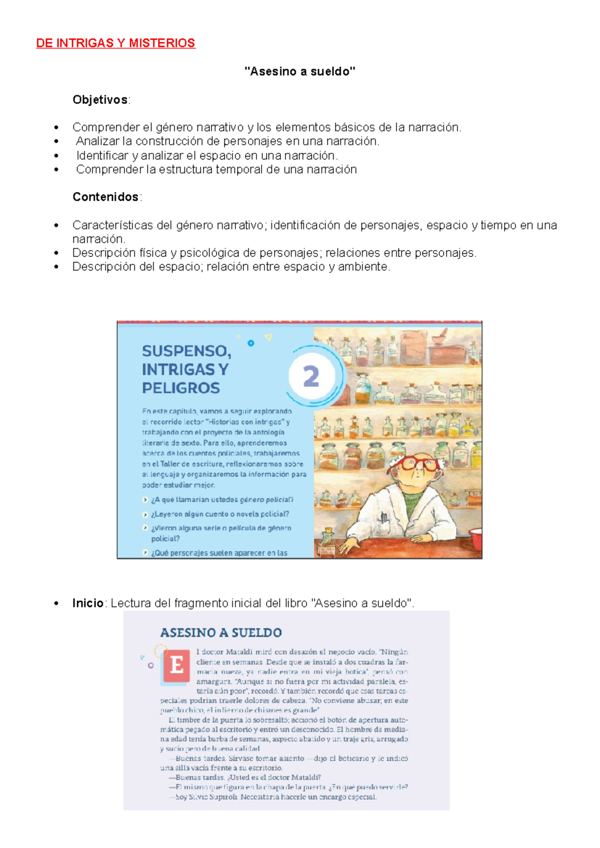 DE INTRIGAS Y MISTERIOS: Análisis del Género Narrativo y Personajes ...