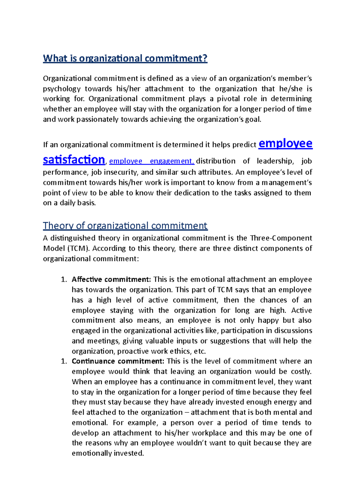 Organizational Commitment & Job Satisfaction: Key Insights & Benefits ...