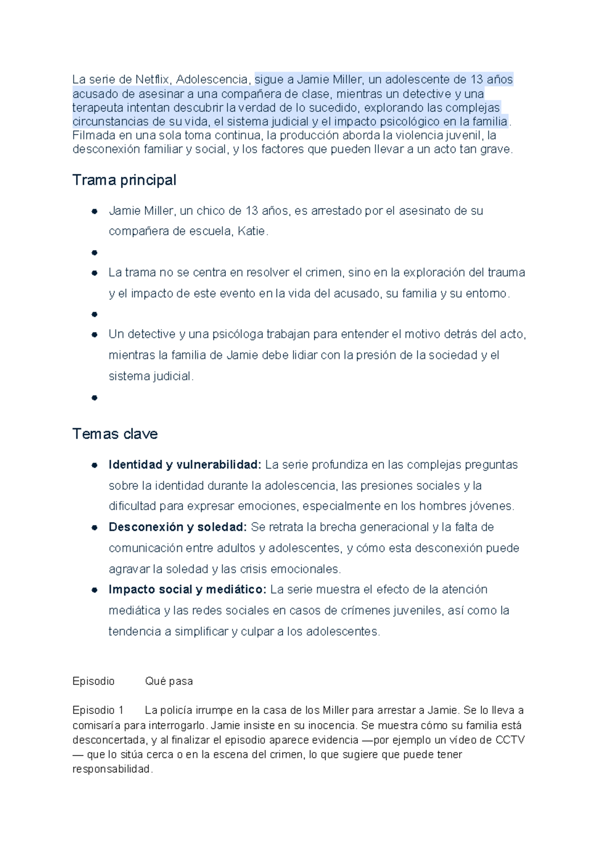 Análisis de la serie "Adolescencia": Impacto y Vulnerabilidad en Jamie ...
