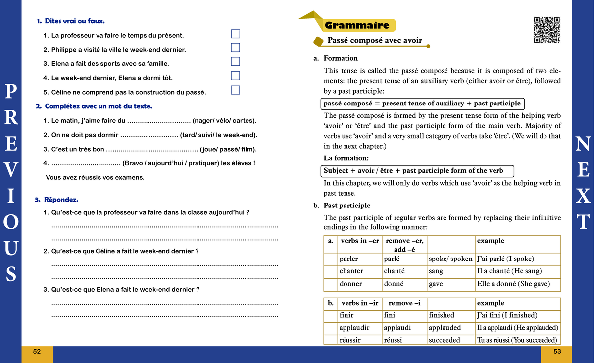 1. Passe Composé: Exercices et Explications (Grammaire) - Studocu