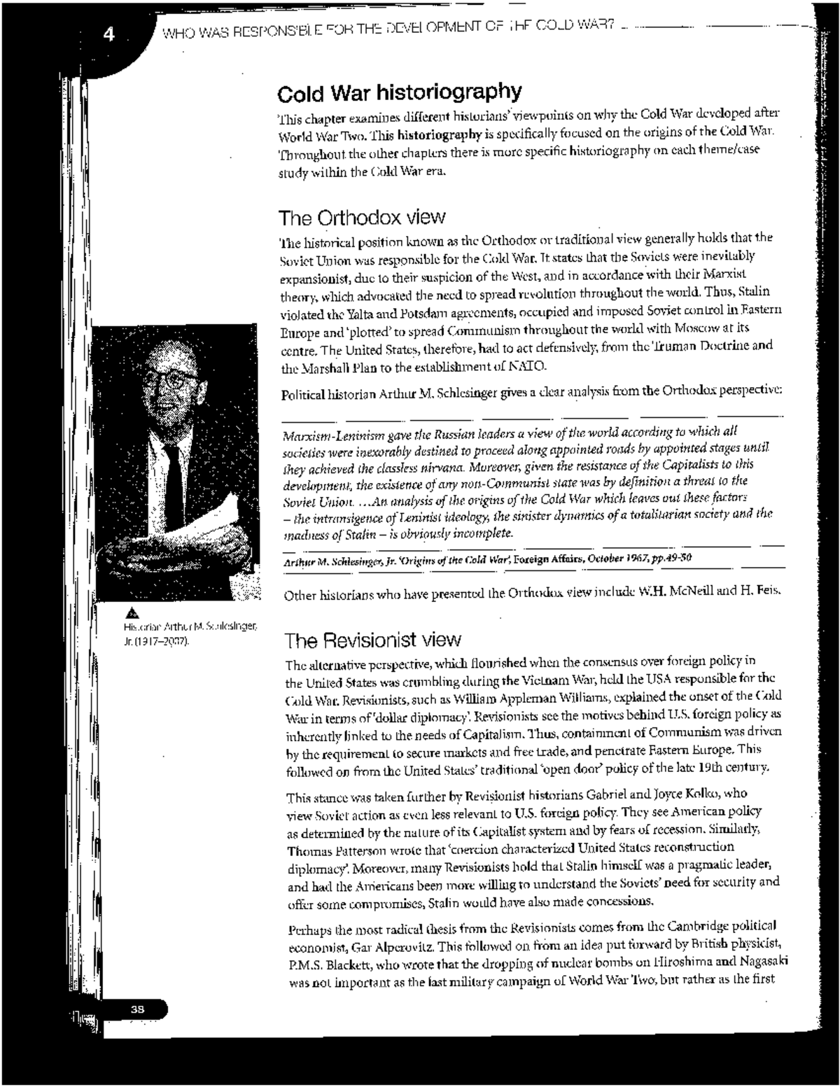 Cold War Historiography: Analyzing Responsibility for Its Development ...