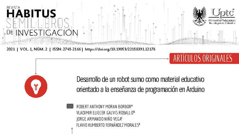 Desarrollo de un Robot Sumo como Material Didáctico en Arduino - 2021 ...