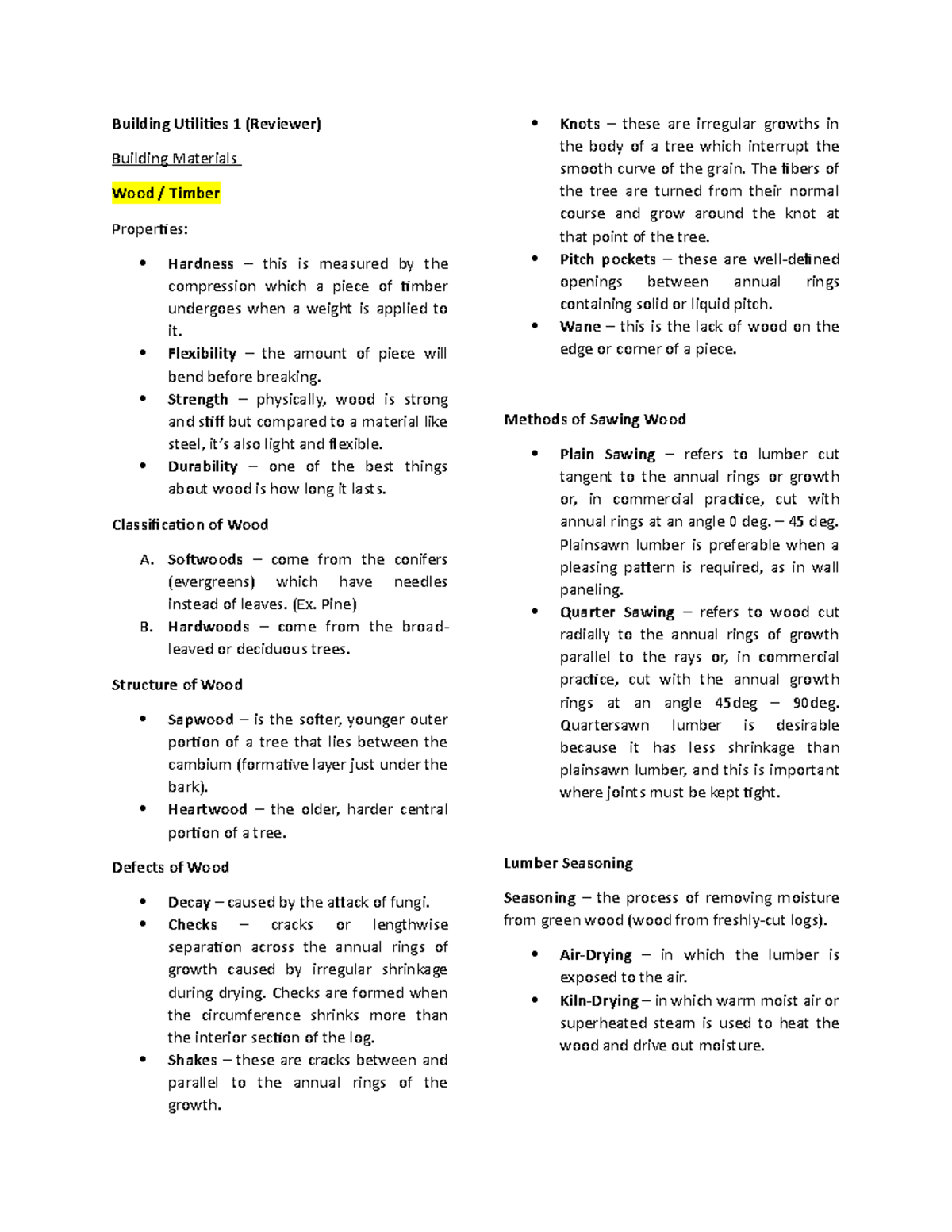 Building Utilities 1 - Lecture Notes Overview (Ch. 1-4) - Studocu