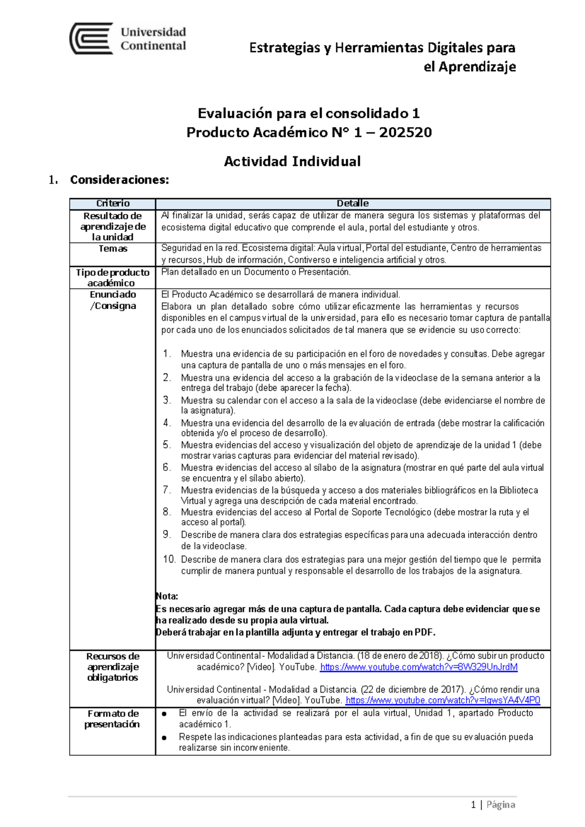 Estrategias y Herramientas Digitales para el Aprendizaje - PA1 202520 ...