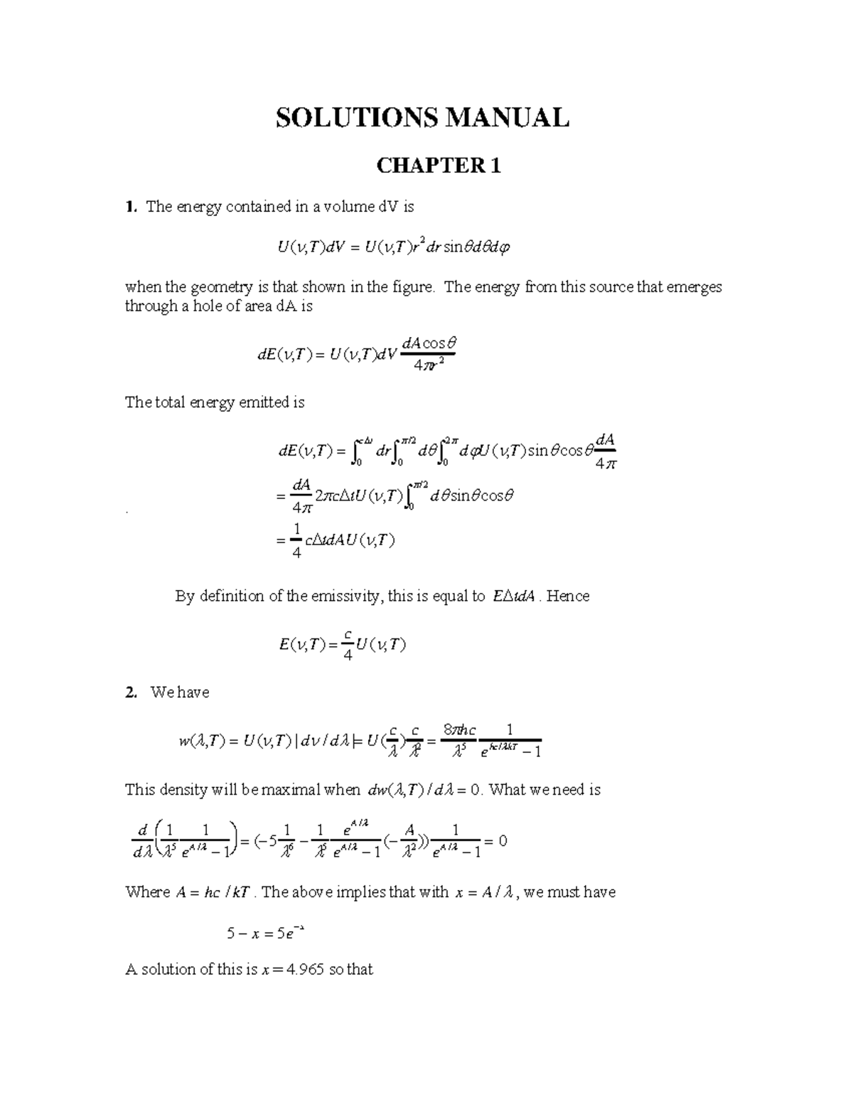 Solution Manual for Quantum Physics (3rd Ed.) by Gasiorowicz - Studocu
