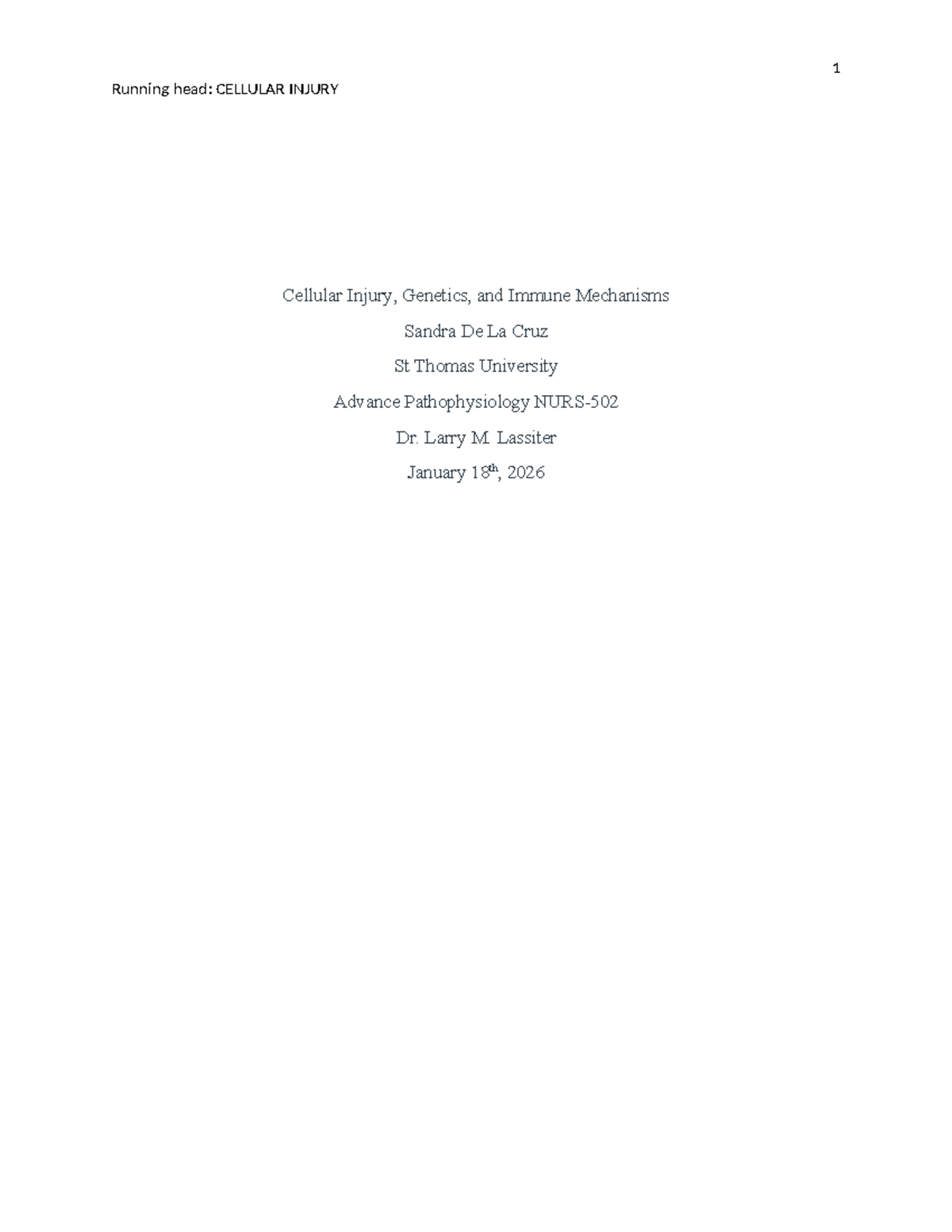 CELL 101: Case Study on Cellular Injury and Breast Cancer Mechanisms ...