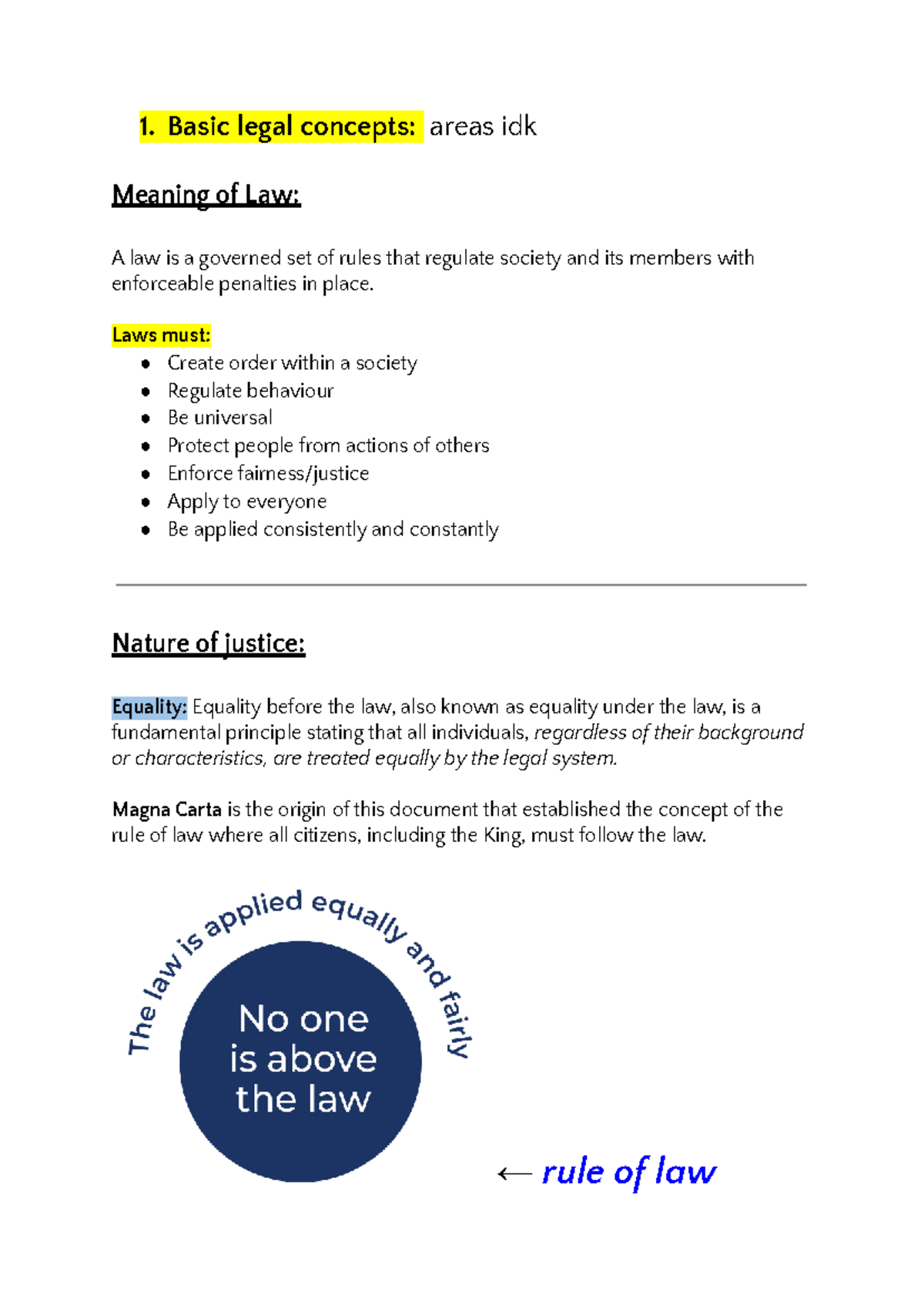 Legal Notes: Understanding Basic Legal Concepts and Justice Principles ...