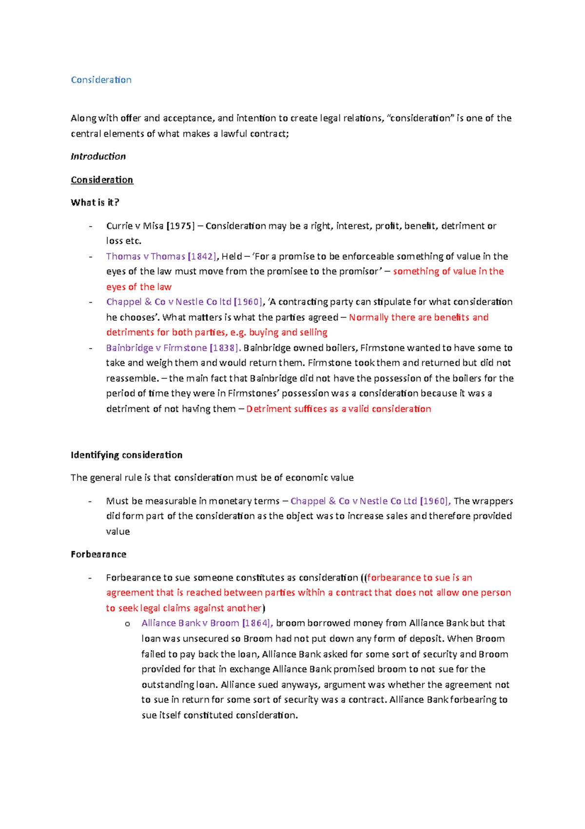 Offer final - Revision notes - Ofer What is an ofer? - An expression of ...