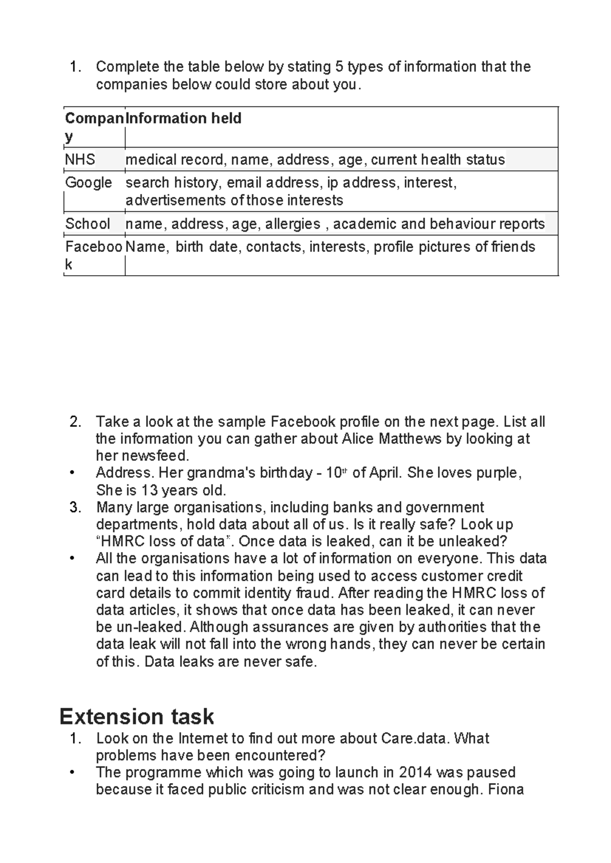 CS101: Data Privacy and Information Security Analysis Report - Studocu