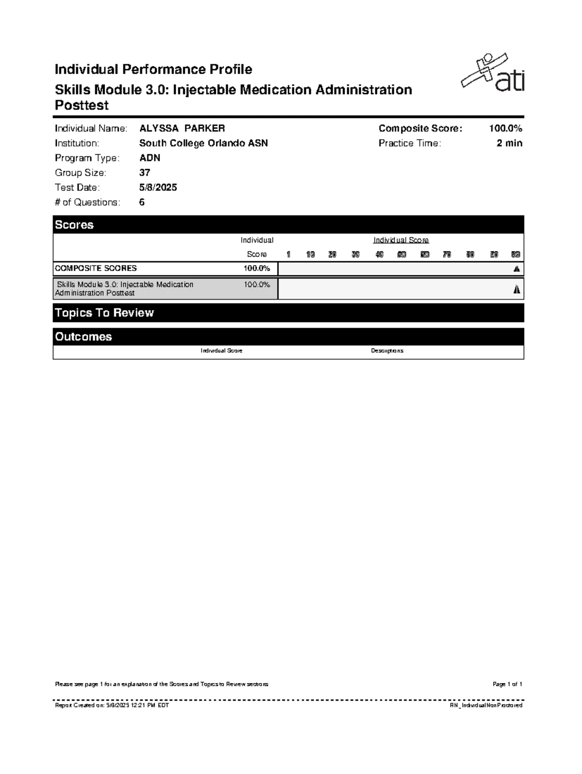 Report (25) - ati help - Individual Performance Profile Pharmacology ...