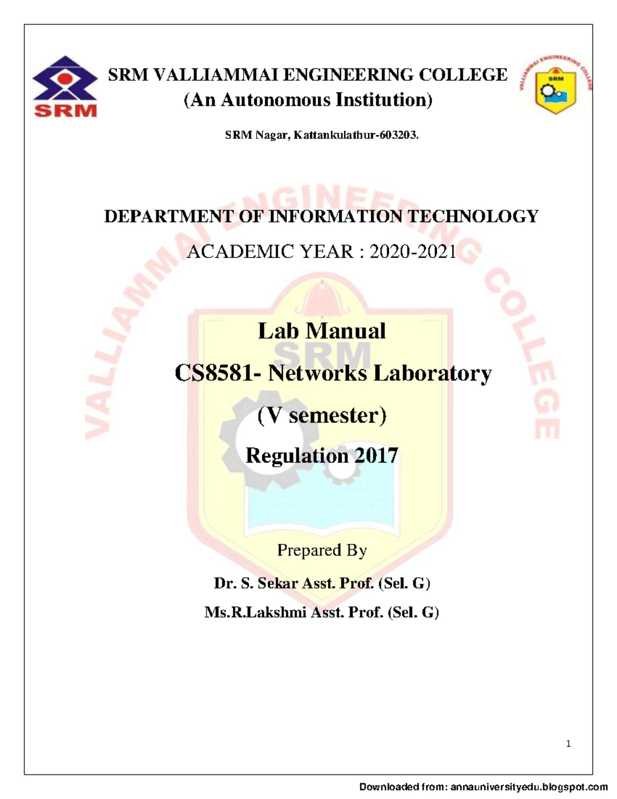 Oops manul - anna university lab manual - MAGNA COLLEGE OF ENGINEERING ...