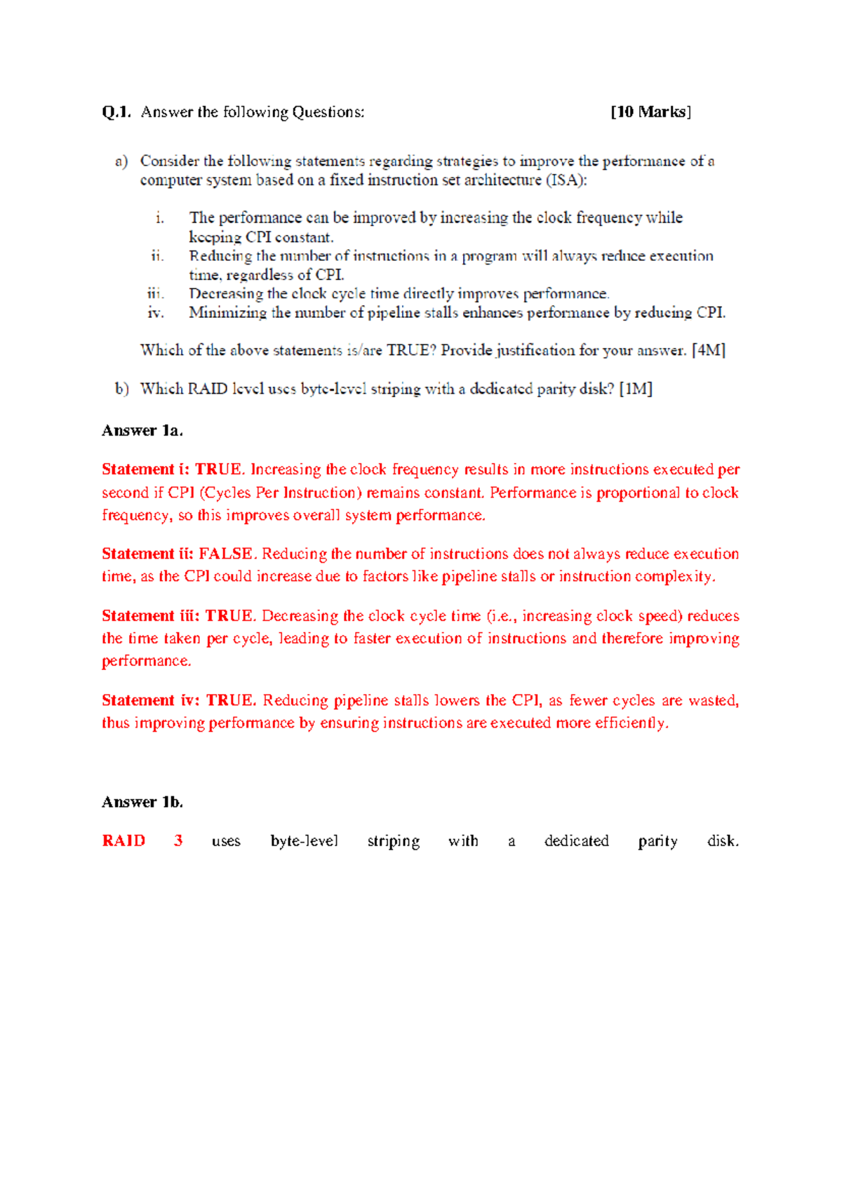 Compre Make Up Answer Key - Q. Answer the following Questions: [10 ...
