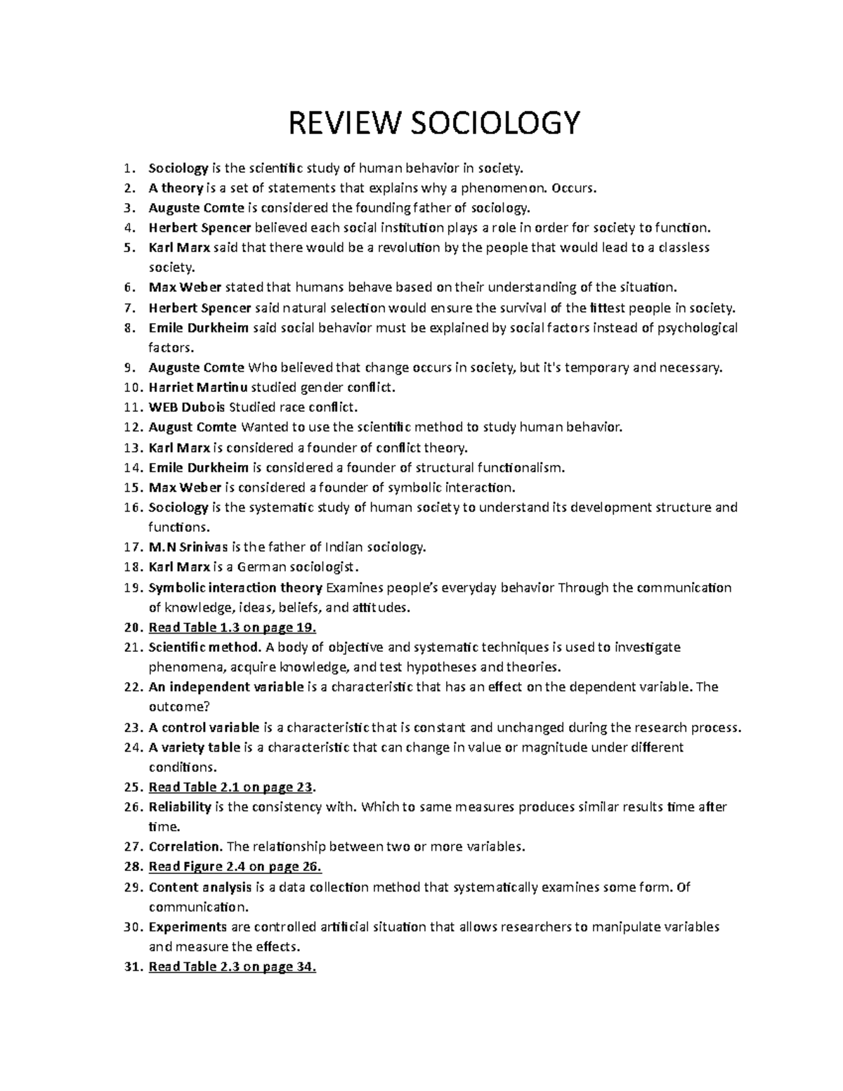 Sociology Midterm Review Notes 2022: Key Concepts & Theories - Studocu