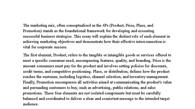 Marketing Mix Analysis: Understanding the 4Ps for Success - Studocu