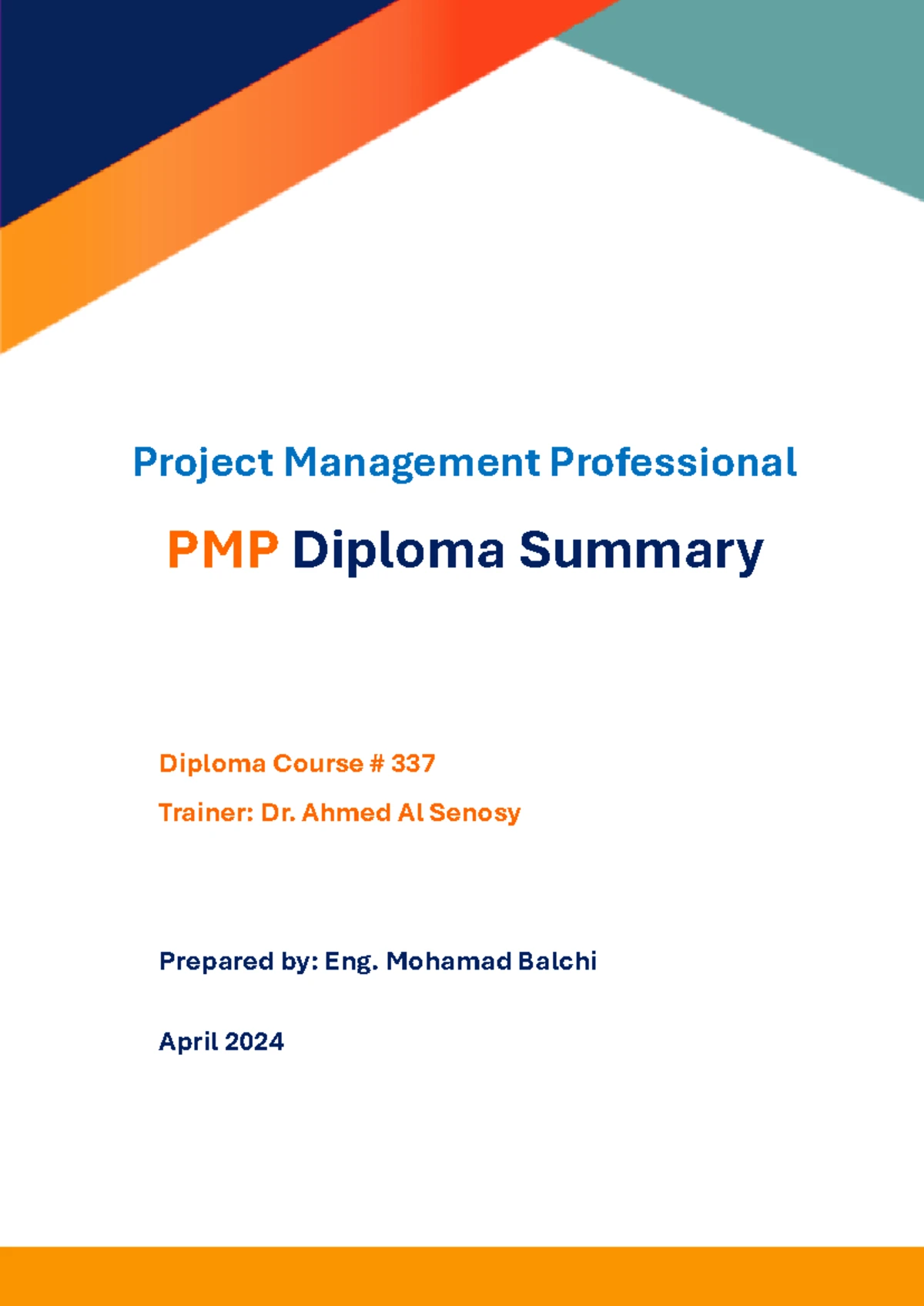 Project Management Plan (PMP) Template: Key Components & Criteria - Studocu