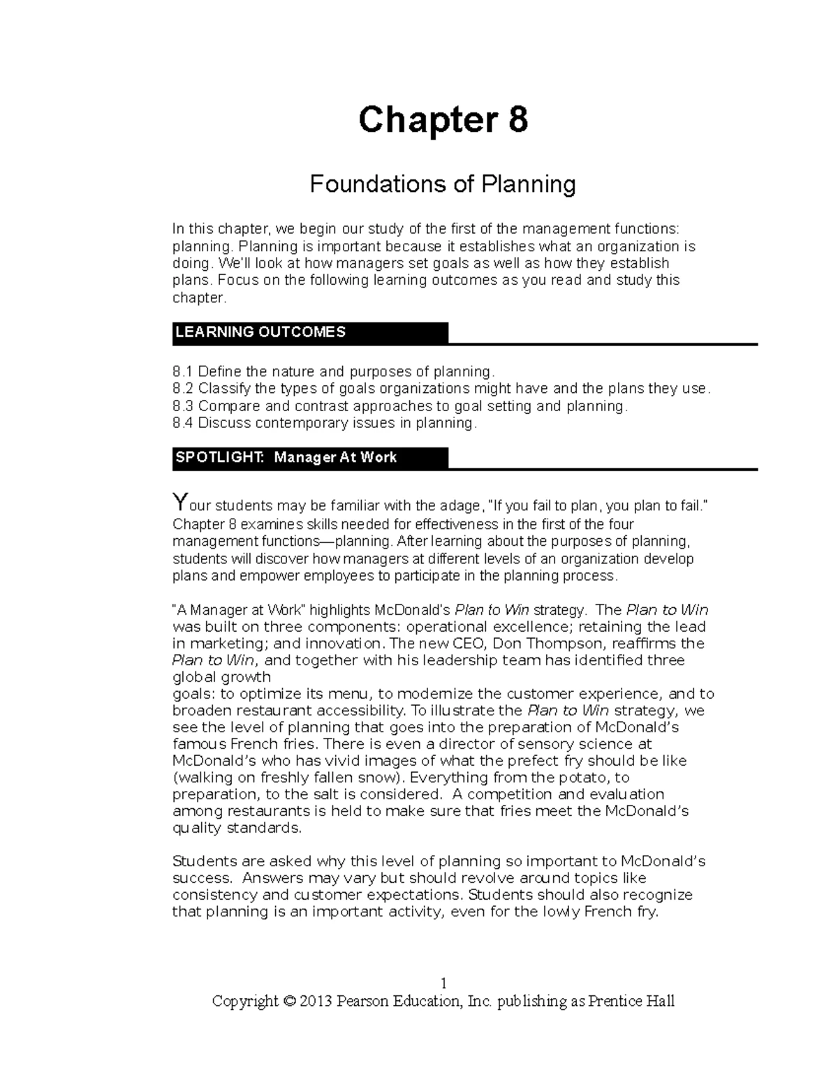 Chapter 01 - Management and Organizations - Chapter 1 Management and ...