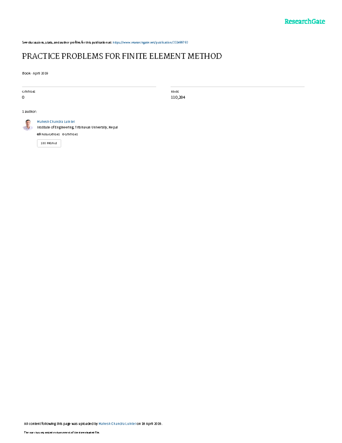 Practice Problems for Finite Element Method (FEM) - Detailed Exercises ...