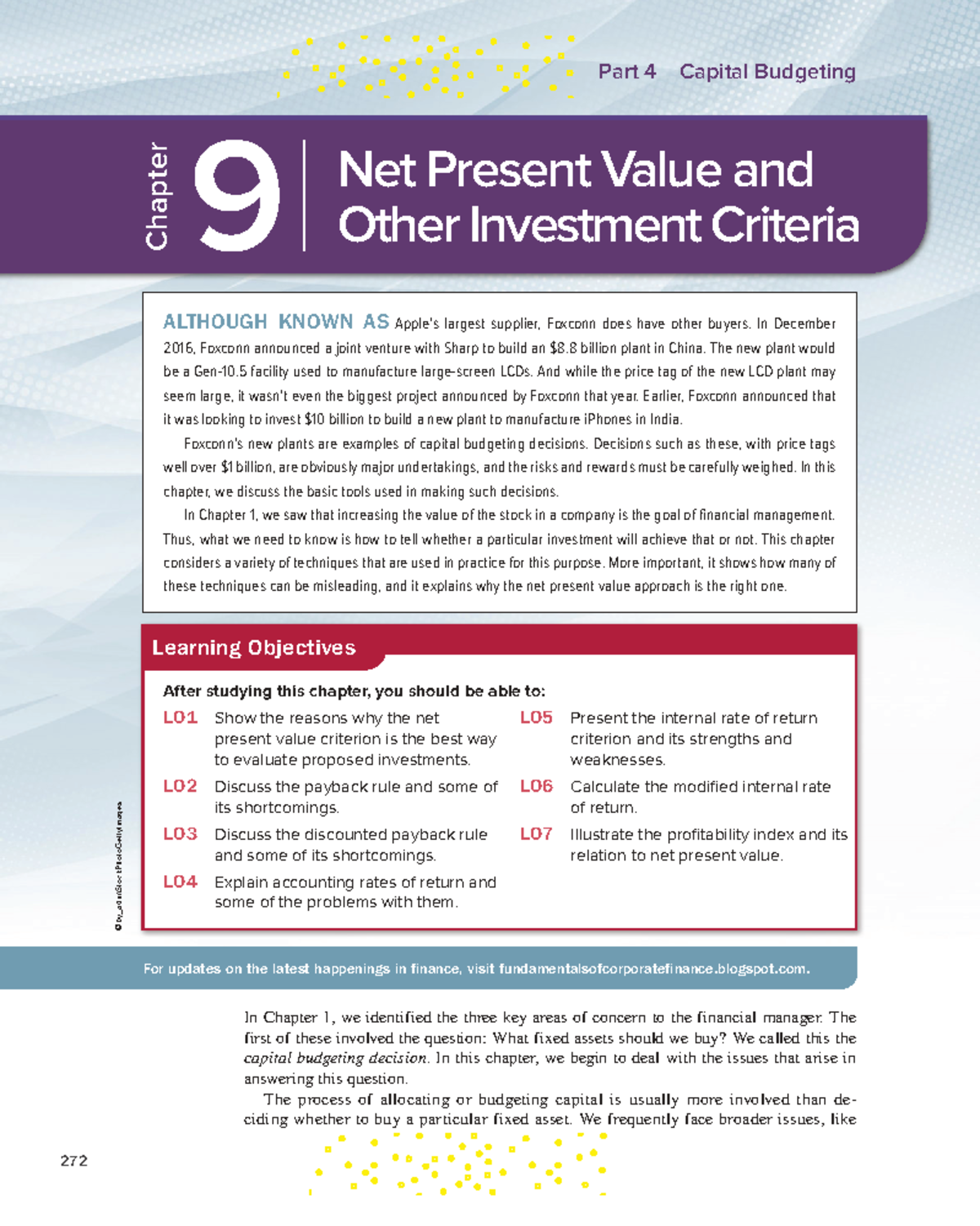 Chapter 9: Capital Budgeting - Net Present Value & Investment Criteria ...
