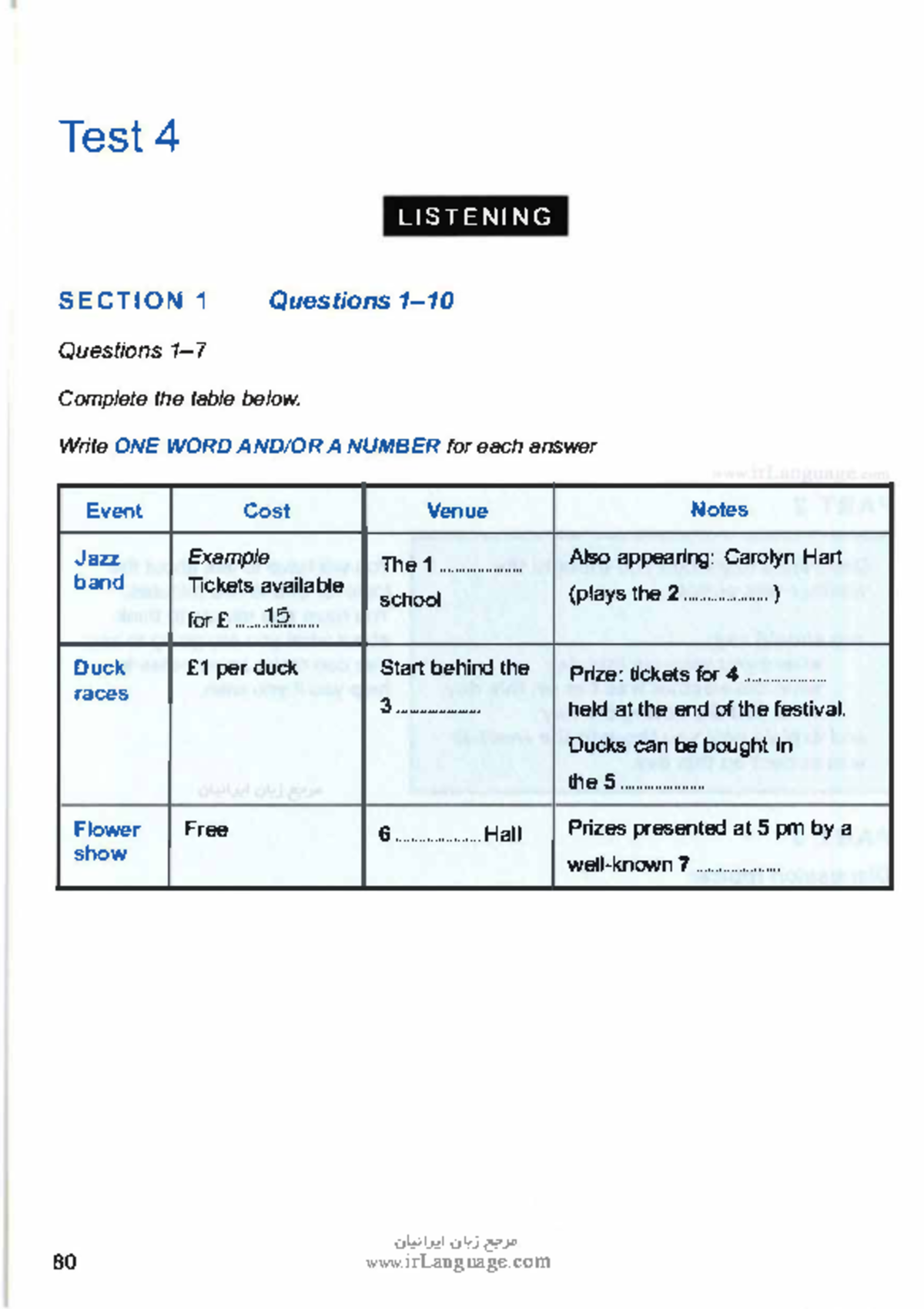 Cambridge IELTS 11 Academic: Test 4 Listening Section Questions - Studocu
