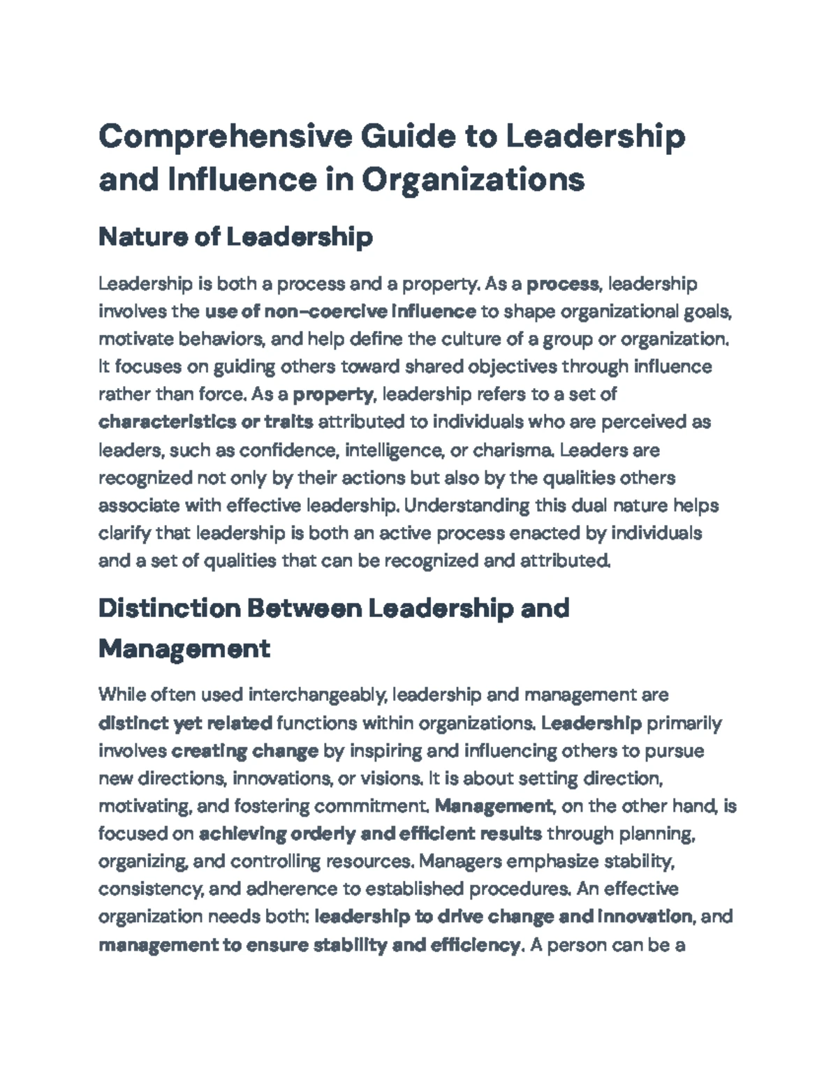 Comprehensive Guide to Management Control Processes (MGT 301) - Studocu