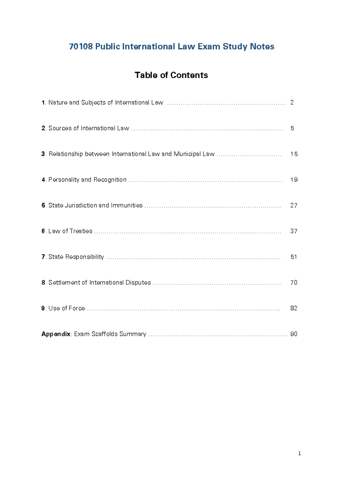 PIL-70108-Notes - Public International Law notes - 70108 Public ...
