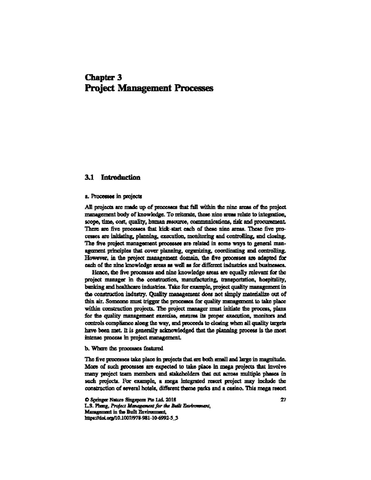 Chapter 3: Key Processes in Project Management - Studocu