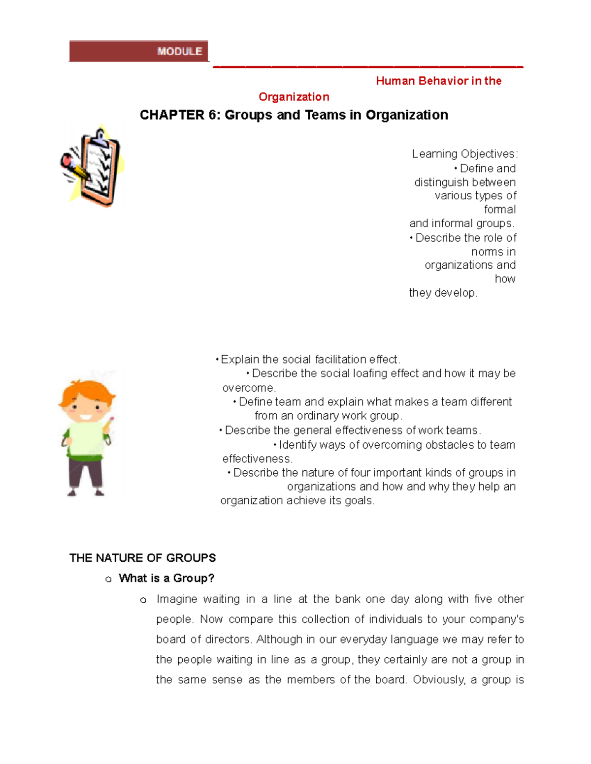Chapter 6 - Understanding Groups and Teams in Organizations - Studocu
