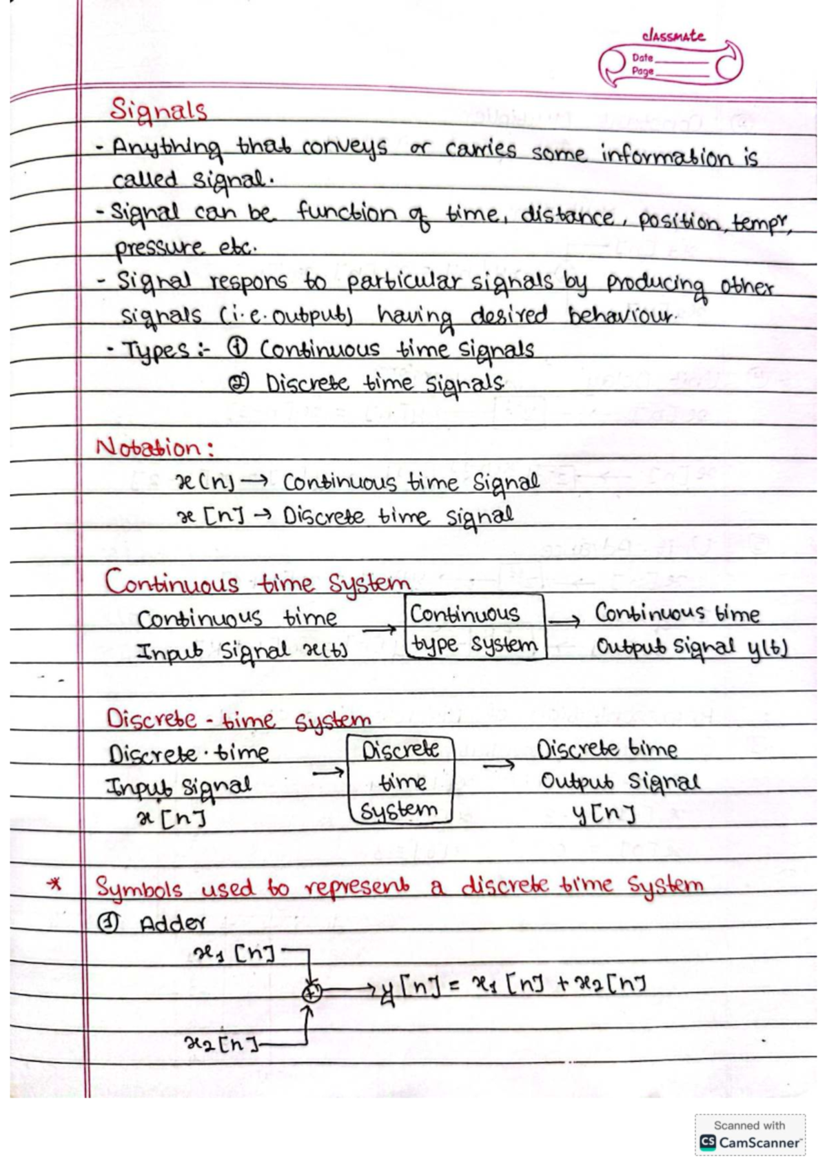DSAP Lecture Notes: Signals and Systems Overview - Studocu