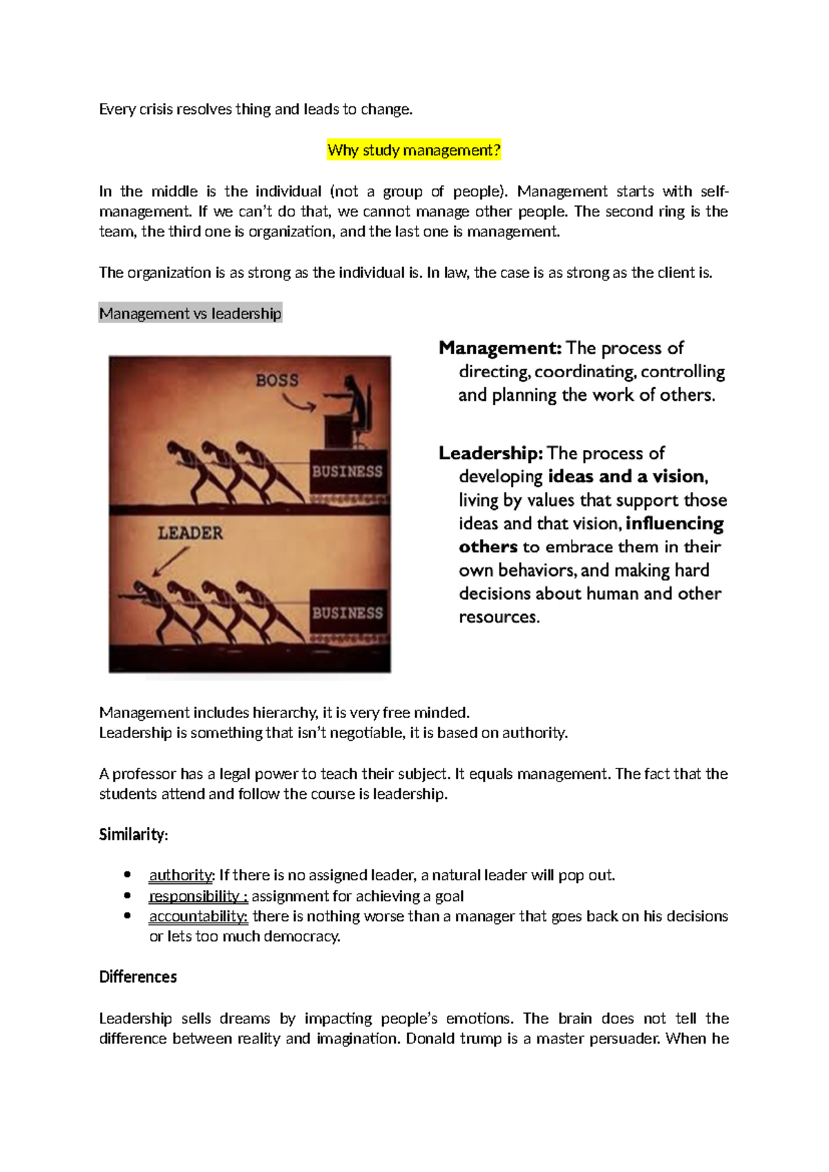 Management Principles: Understanding Leadership and Communication - Studocu