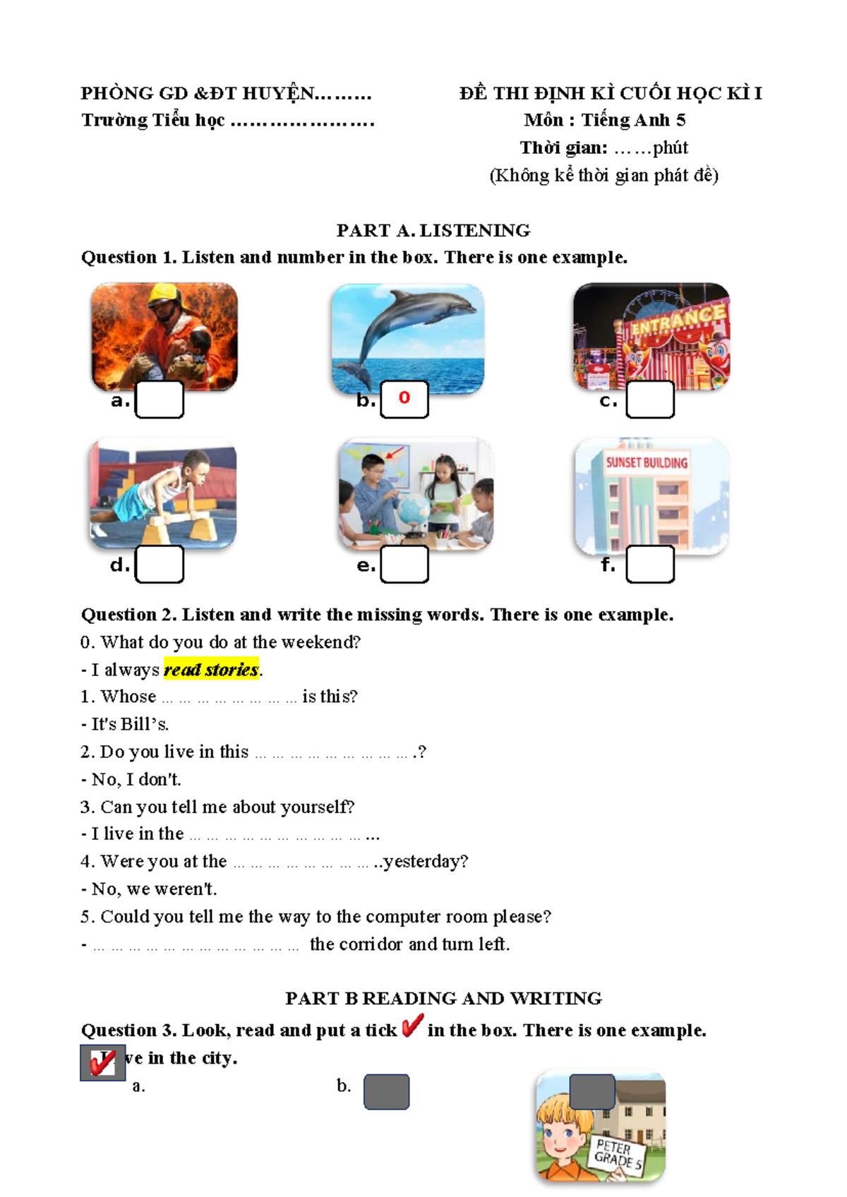 TA5 - Final Exam Listening & Reading Test 1 - HK1 - Studocu