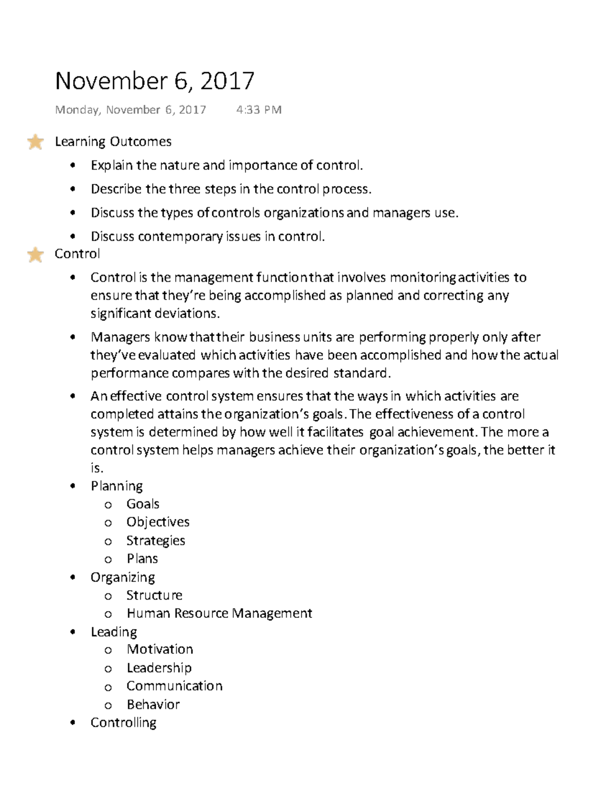 Management Chapter 14 - Lecture notes 14 - Learning Outcomes Explain ...