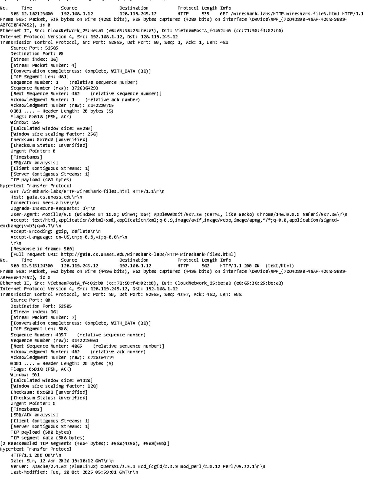 Wireshark Analysis: Total Packets and HTTP Transactions - Studocu