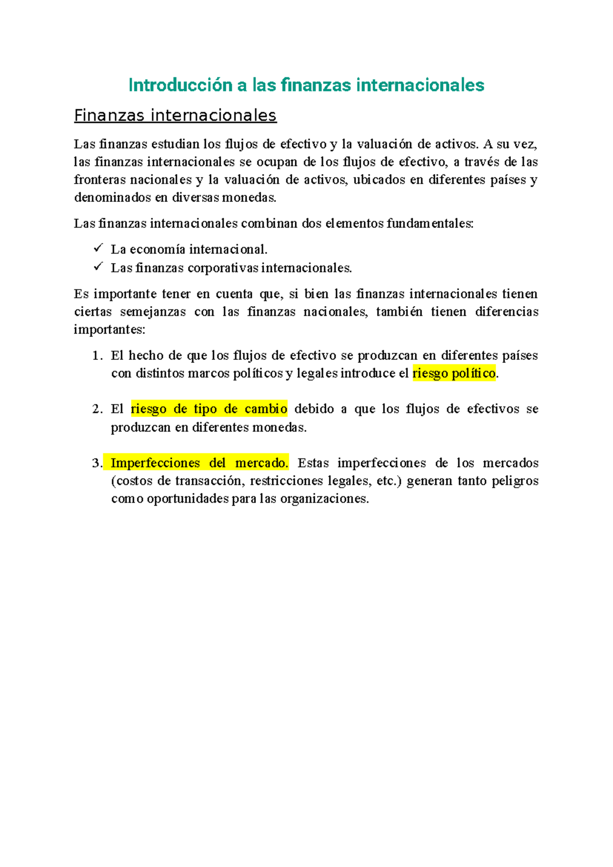 Introducción a las Finanzas Internacionales: Fundamentos y ...