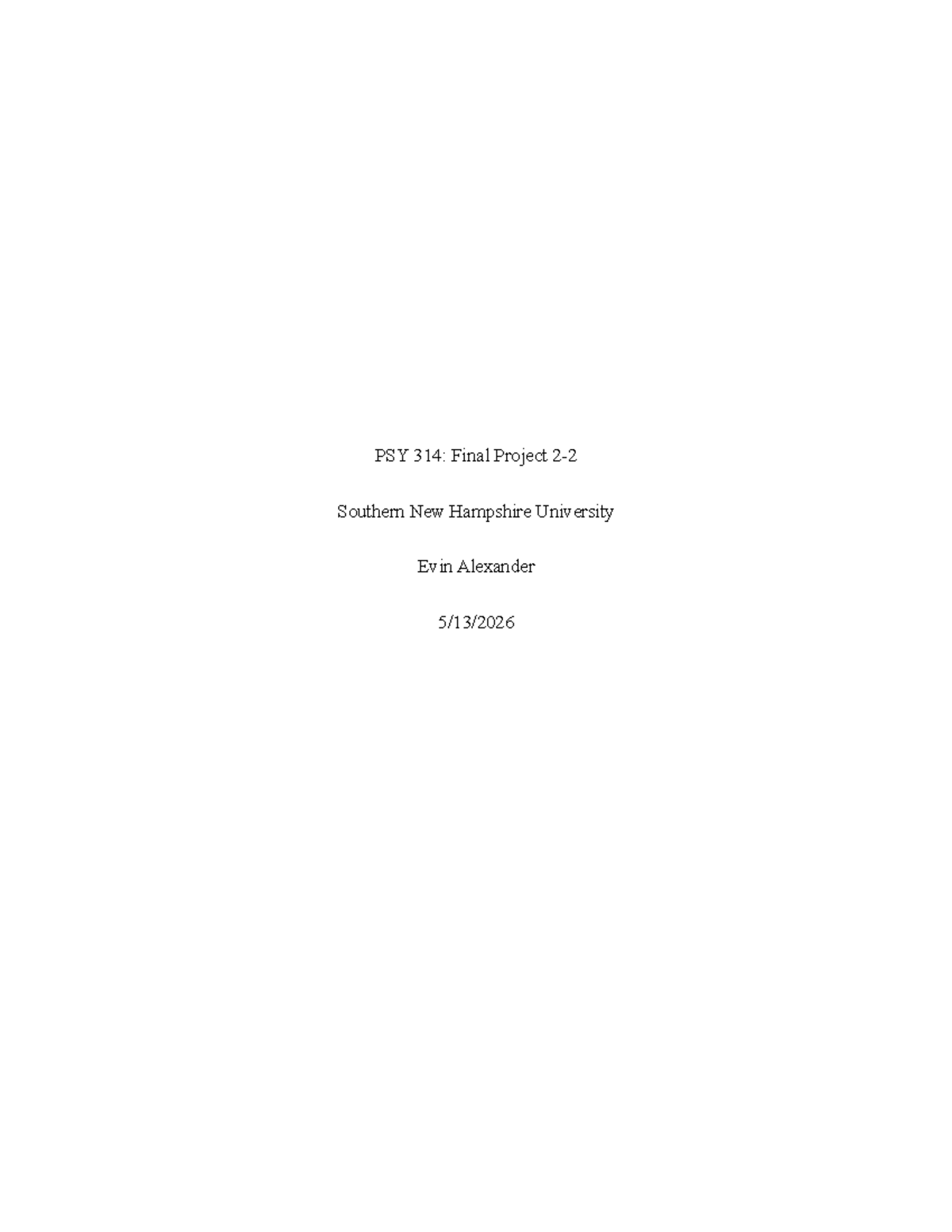 PSY 314: Final Project on Early Intervention for Autism (ASD) - Studocu
