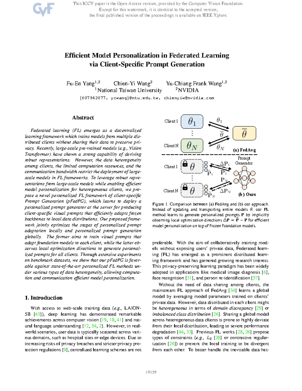 Yang Efficient Model Personalization in Federated Learning via Client ...