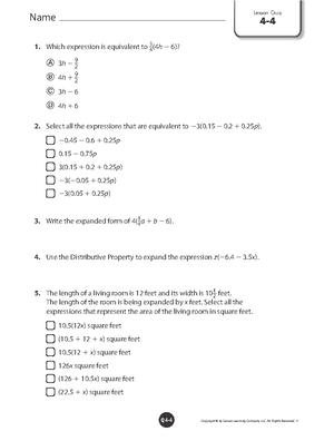 Topic 4 - Practice Material - PRACTICE TUTORIAL Name: 4-1 Additional ...