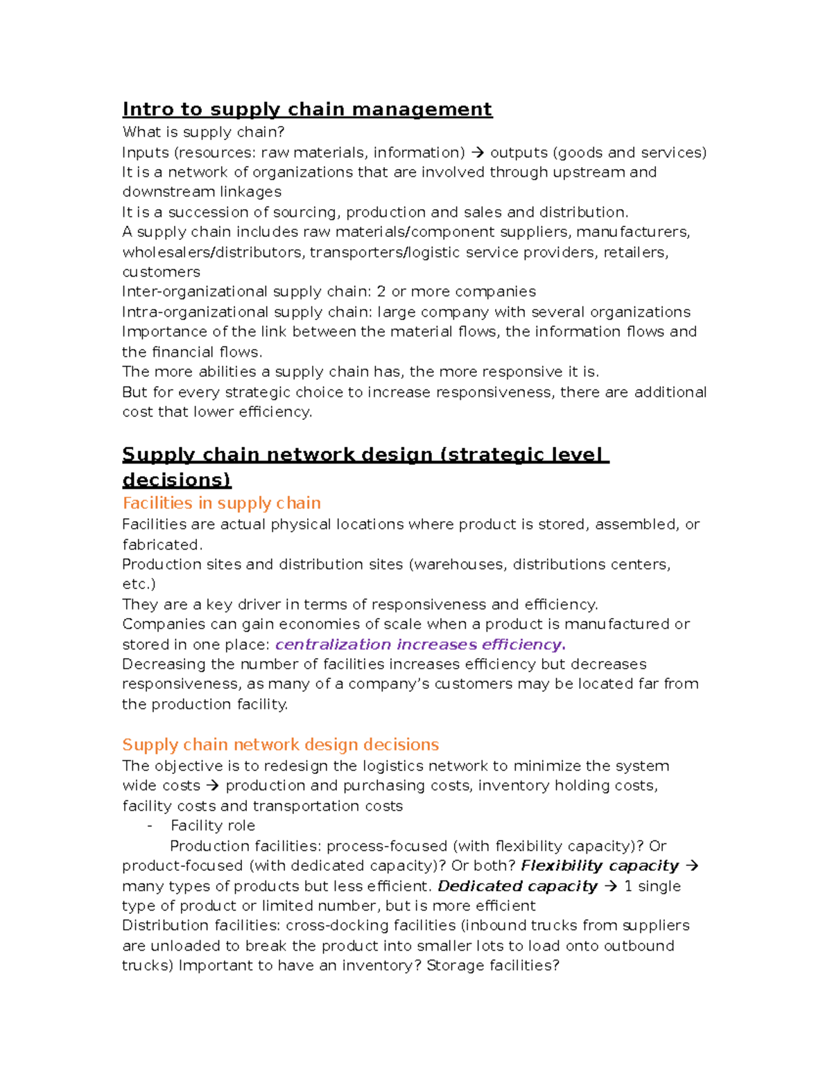 Supply chain management overview and key concepts (SCM 101) - Studocu